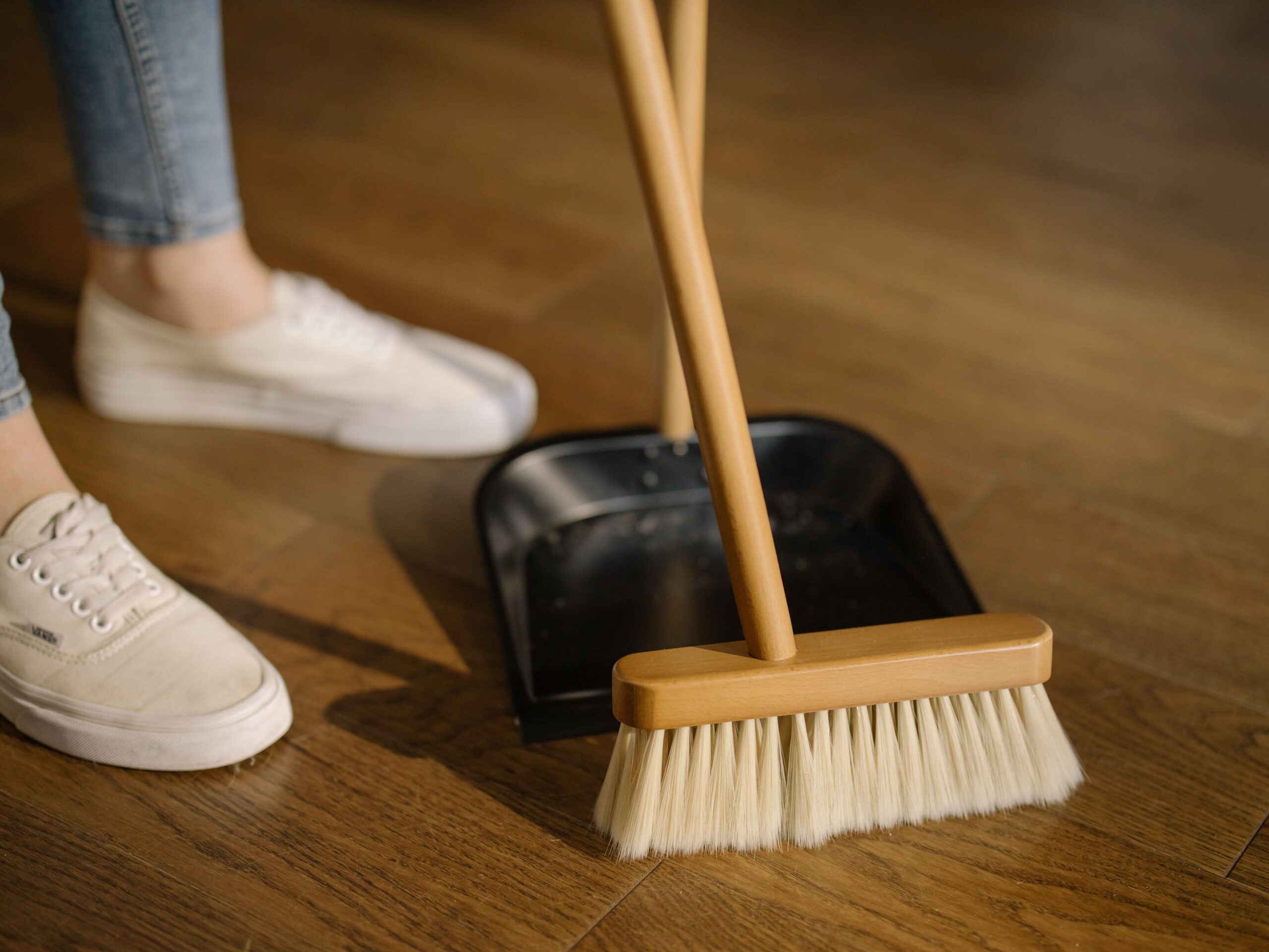 Home cleaning in progress